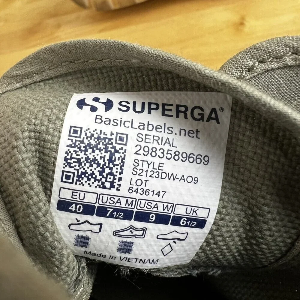 Superga 2708 High Top Tank Sneakers Platform Shoes Green Canvas Womens 9 Men 7.5